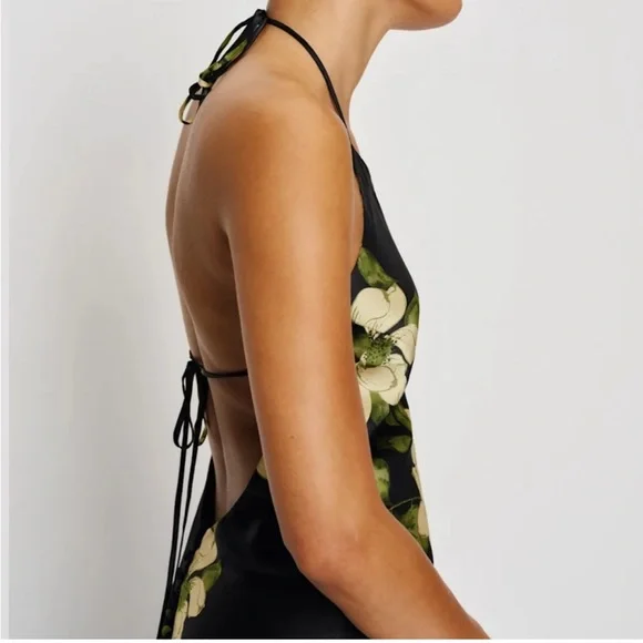 Reformation Jennis Silk Dress in Mood for Love Size Small 100% Silk Luxury EUC - Picture 4 of 12